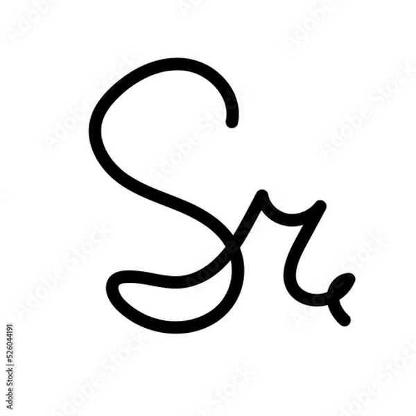 Fototapeta Letter SR logo vector creative design