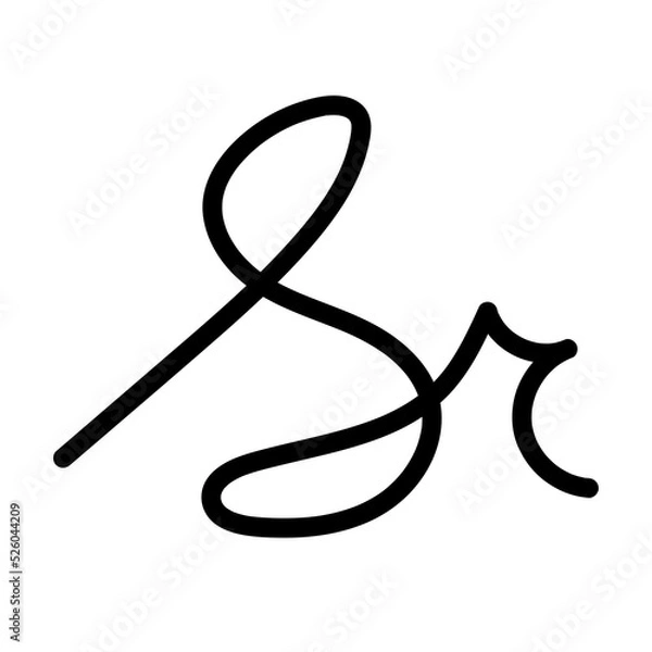 Fototapeta Letter SR logo vector creative design