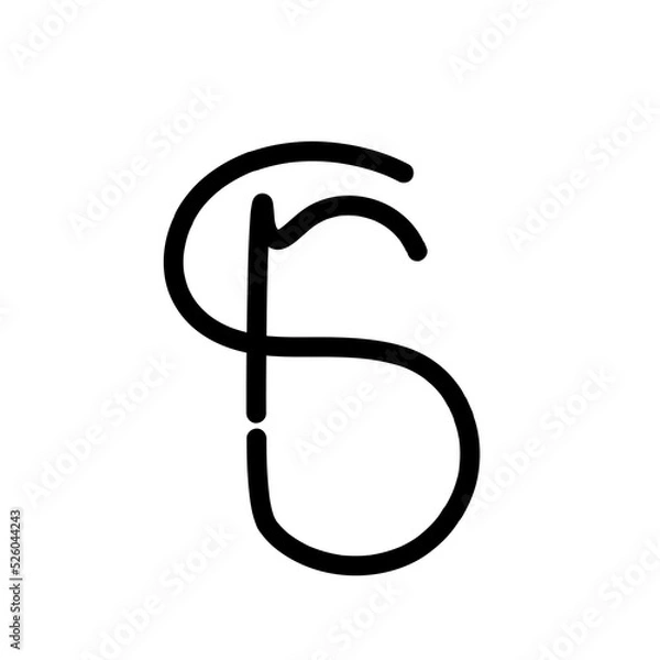 Fototapeta Letter SR logo vector creative design