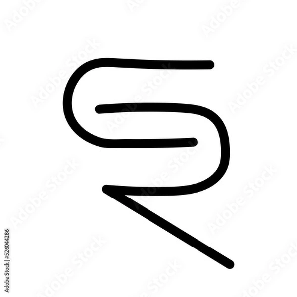 Fototapeta Letter SR logo vector creative design