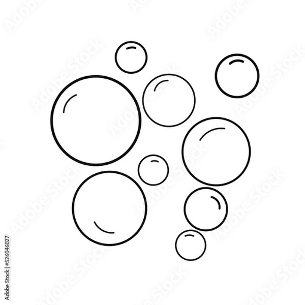 Fototapeta water bubble icon with simple design