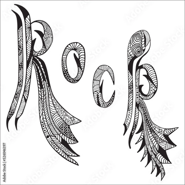 Obraz Rock doodle hand drawn quotes 