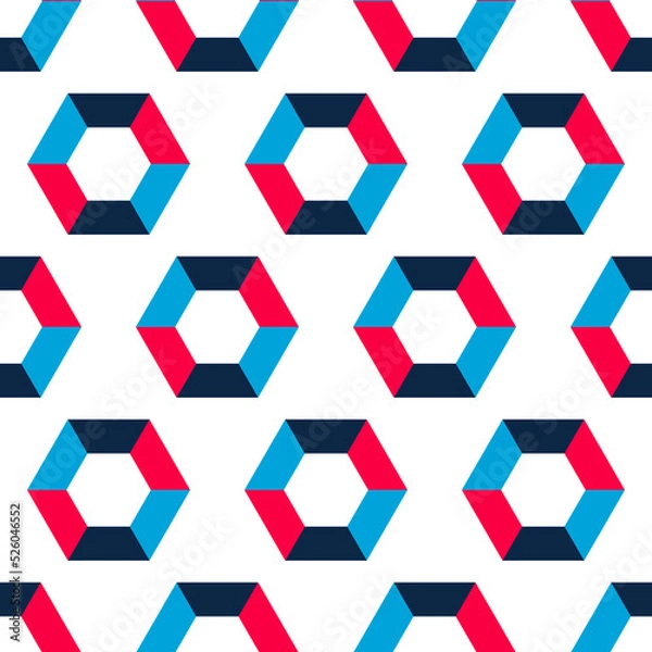 Obraz Seamless pattern with hexagons