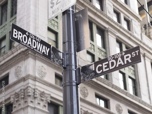 Obraz ニューヨークの標識