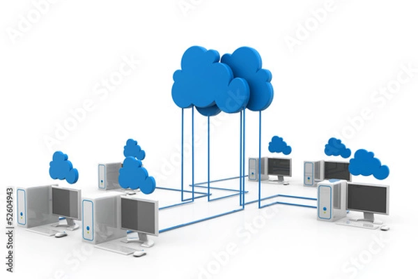Obraz Cloud computing devices.