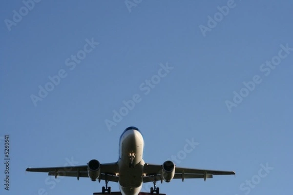 Fototapeta Airplane on Final Approach