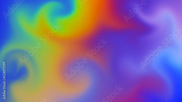 Obraz colorful smoky paint, abstract background with cobalt blue, neon green, yellow, orange, red, pink, and purple