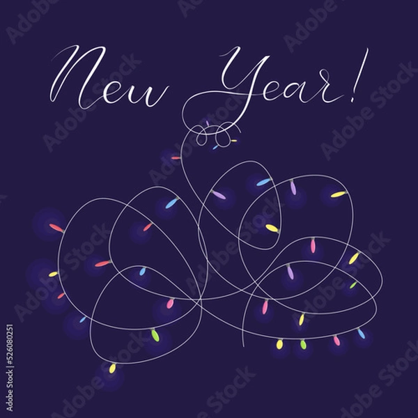 Obraz happy new year vector cards 