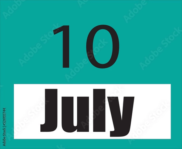 Obraz Calendar jul vector illustration image clipart