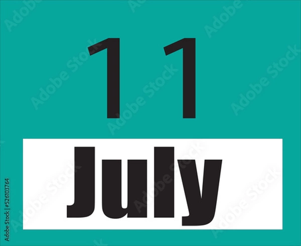 Obraz Calendar jul vector illustration image clipart