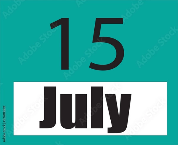 Obraz Calendar jul vector illustration image clipart