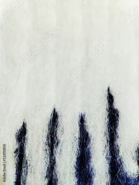 Obraz macro texture of blue paint on white fabric