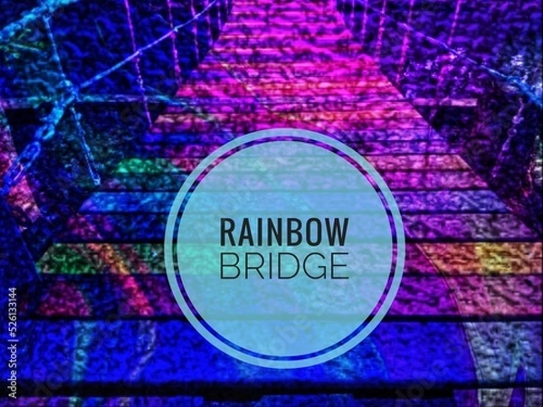 Fototapeta Abstract background a bridge with space for text