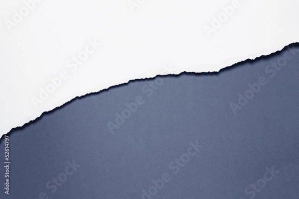 Obraz Papierabriss, diagonal, schattiert, blau 1