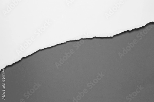 Obraz Papierabriss, diagonal, schattiert, grau