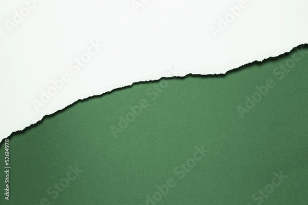 Obraz Papierabriss, diagonal, schattiert, grün