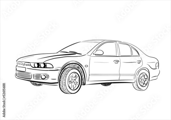 Fototapeta Car sketch