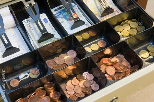 Obraz Szuflada z pieniędzmi