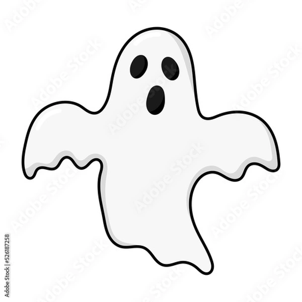 Obraz Halloween ghost icon cartoon.