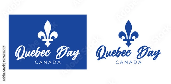 Fototapeta QUEBEC Day canada with city symbol abstract wallpaper in white and bluecan be use for poster banner celebration advertisement product design food and beverage label special event