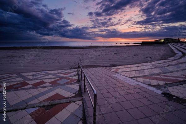 Fototapeta 象潟海水浴場の夕景