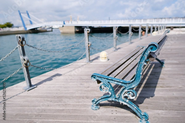 Obraz 門司港レトロ地区ブルーウィングもじのある風景