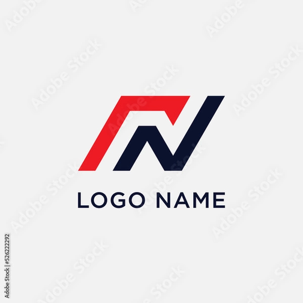 Obraz letter r n logo design