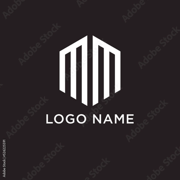 Obraz letter m m logo design