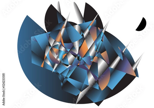 Fototapeta abstract background with shapes