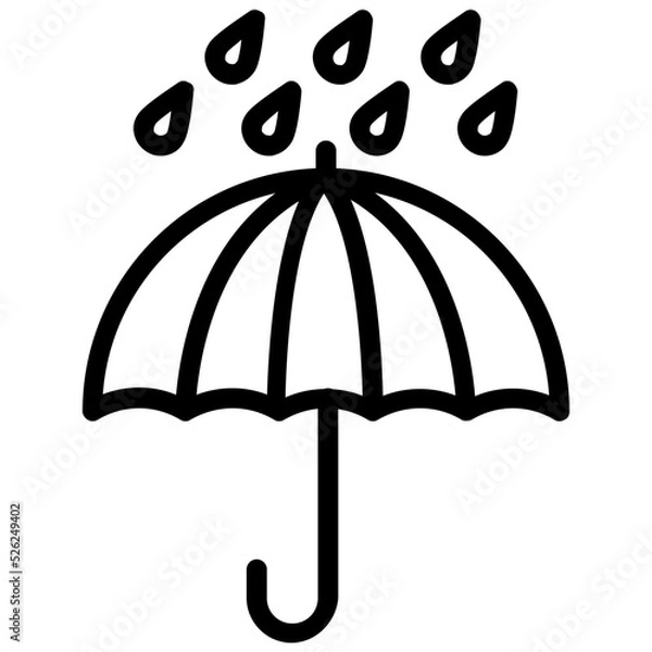 Fototapeta Umbrella Vector Icon