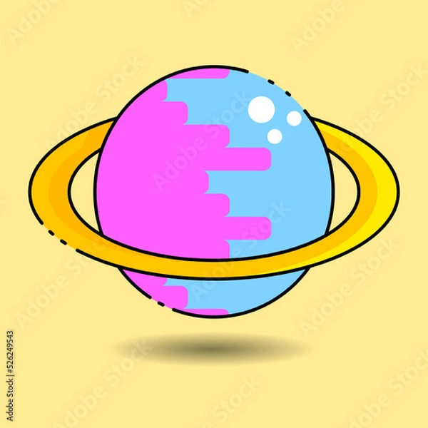 Fototapeta Planet Vector flat design fit for design element,galaxy,astronot,illustration,business,etc