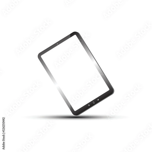 Obraz Tablet pc computer with blank screen isolated on white background