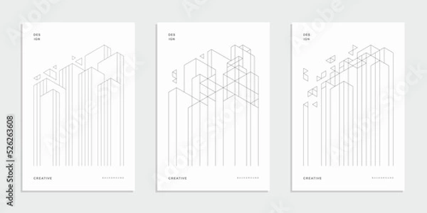 Obraz Abstract architectural company brochure. Vector business flyer.