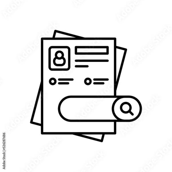 Obraz Search Document icon in vector. Logotype