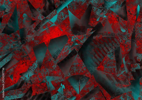 Obraz "Aggressive" illustration 
abstract background with painting