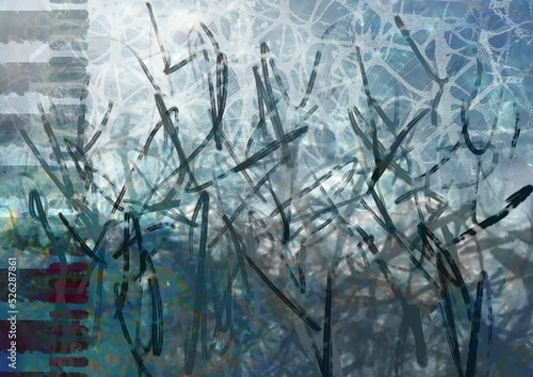 Fototapeta trees in the fog winter
abstract background with painting