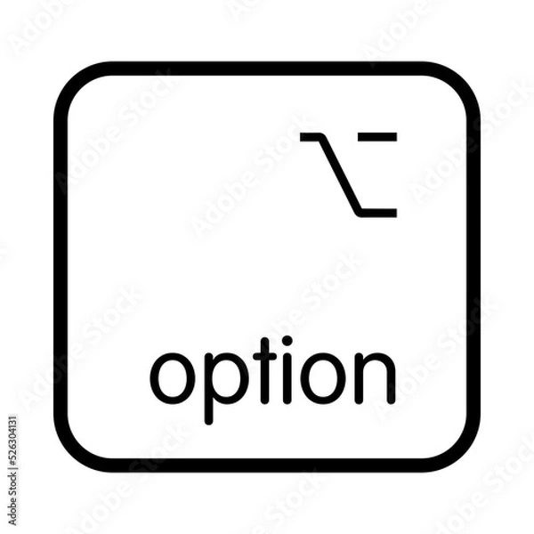 Fototapeta Keyboard left option key