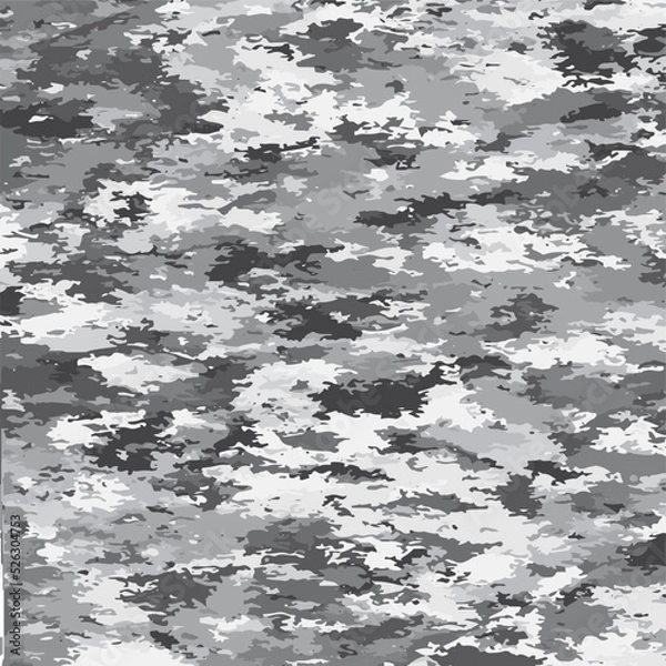 Fototapeta Abstract vectorized texture in grayscale, similar to foliage, square shape, not seamless