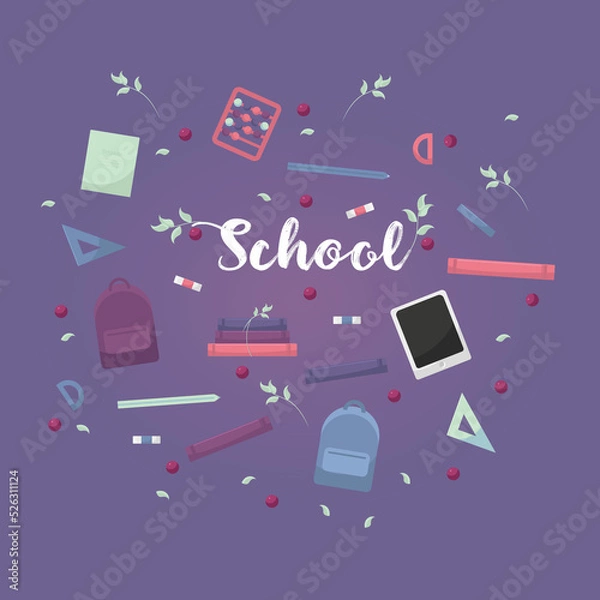 Obraz School pattern backgrounds 