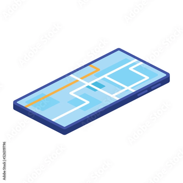 Fototapeta isometric smartphone device technology