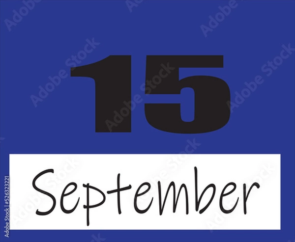 Obraz calendar september vector illustration image clipart 