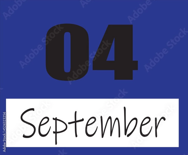 Obraz calendar september vector illustration image clipart 
