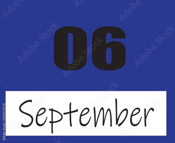 Obraz calendar september vector illustration image clipart 