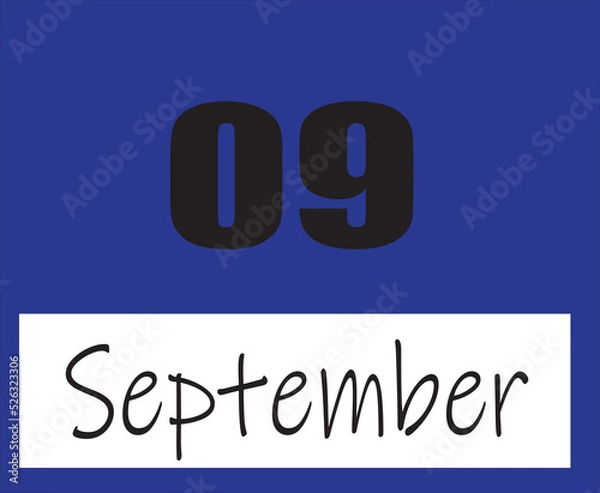 Obraz calendar september vector illustration image clipart 