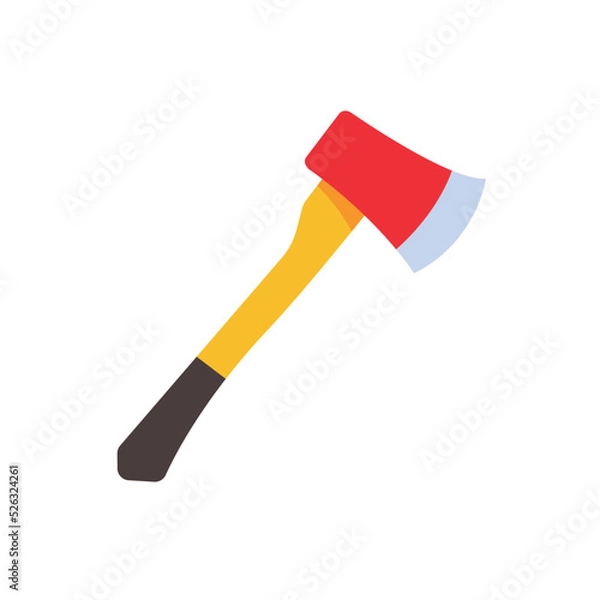 Obraz Red Fire Ax. firefighter rescue equipment