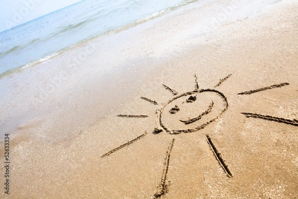Obraz Smiley Sun On The Beach