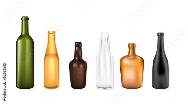 Obraz Set of vector bottles