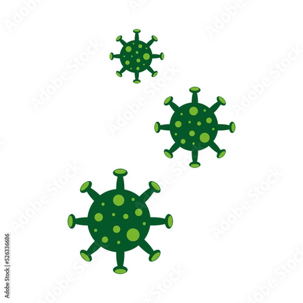 Fototapeta A virus that destroys the body's immunity and causes illness, which is the spread of the virus,Virus.Computer,microbiology concept. Disease germ, pathogen organism, infectious micro virology.