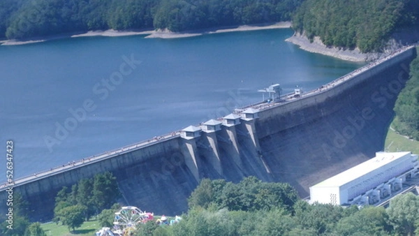 Fototapeta Elektrownia wodna na Solinie z góry
