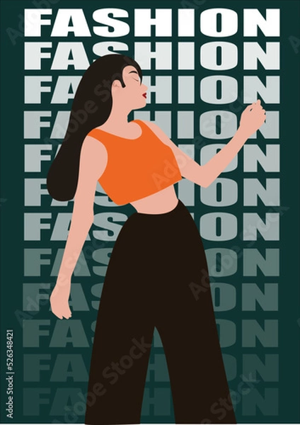 Obraz Fashion trending vector illustration for posters and banners 